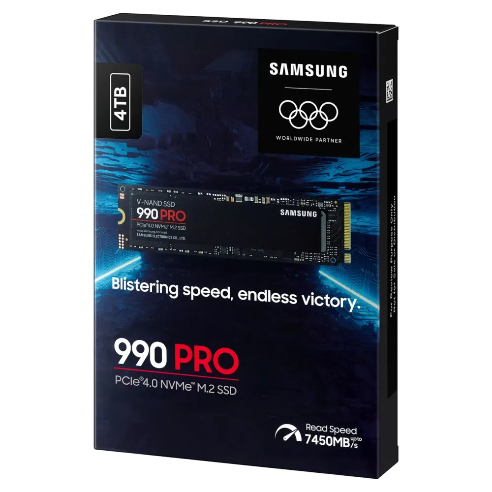 Samsung Datamaskinkomponenter|990 PRO PCle 4.0 NVMe M.2 SSD 4 TB