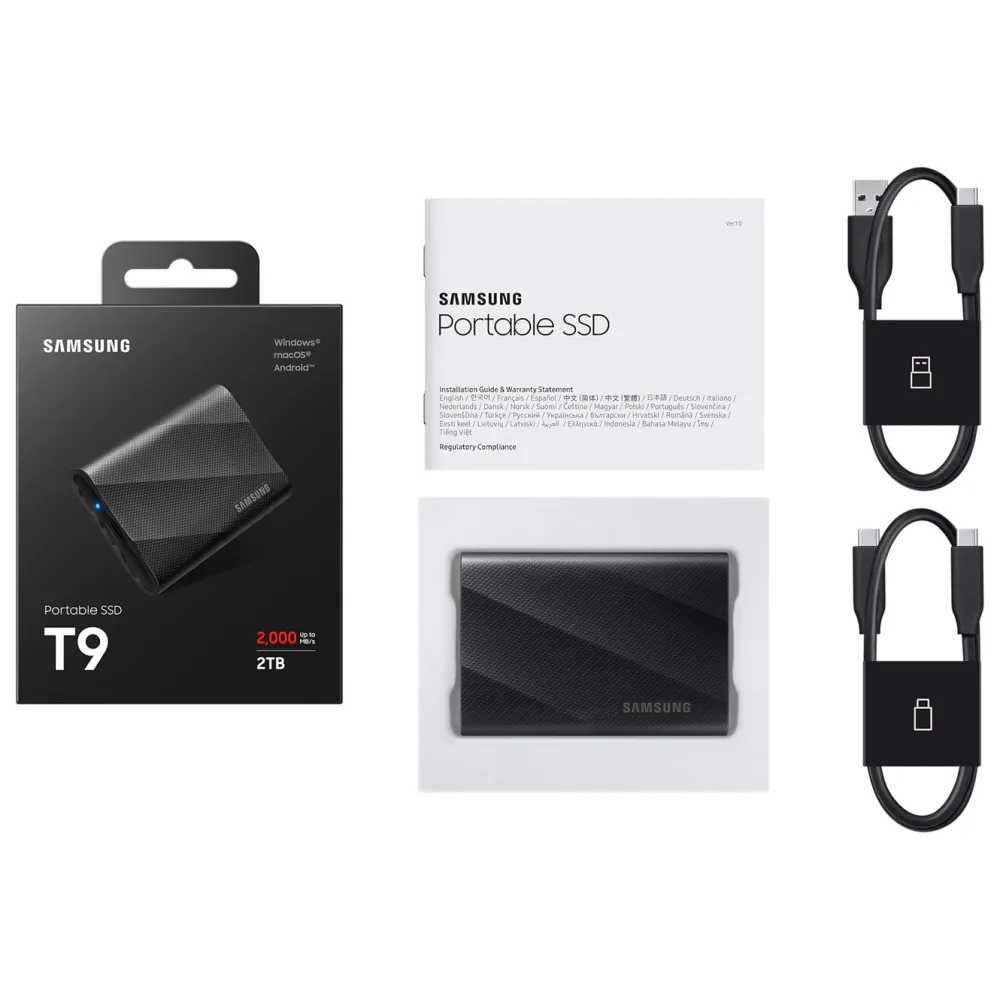 Samsung Lagring|T9 Ekstern SSD-disk 2 TB