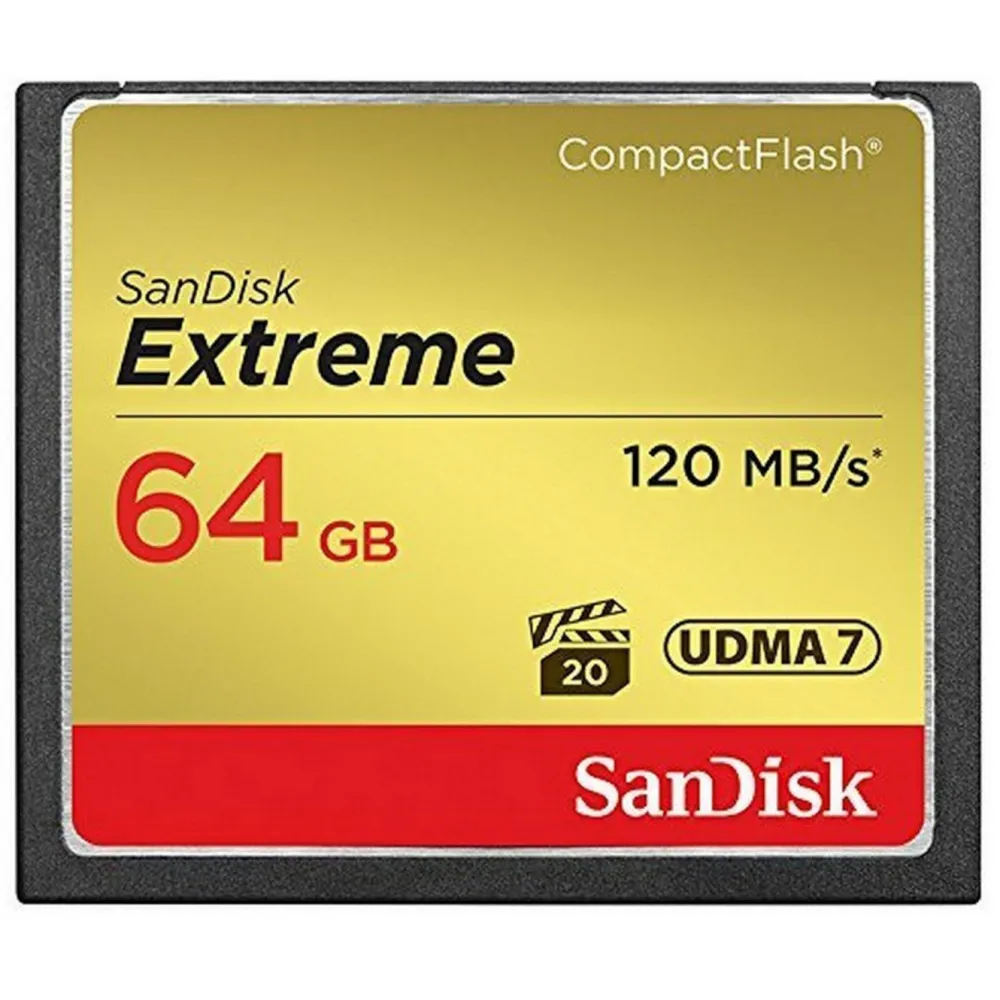 Sandisk Kameraovervåking|Foto Og Video|Extreme CF-kort 64 GB