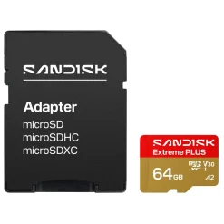 Sandisk Kameraovervåking|Foto Og Video|Extreme PLUS microSDXC 64 GB – 200/90 MB/s