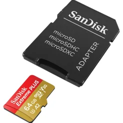 Sandisk Kameraovervåking|Foto Og Video|Extreme Plus Micro-SD-kort 64 GB