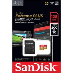 Sandisk Kameraovervåking|Foto Og Video|Extreme Plus Micro-SD-kort 128 GB