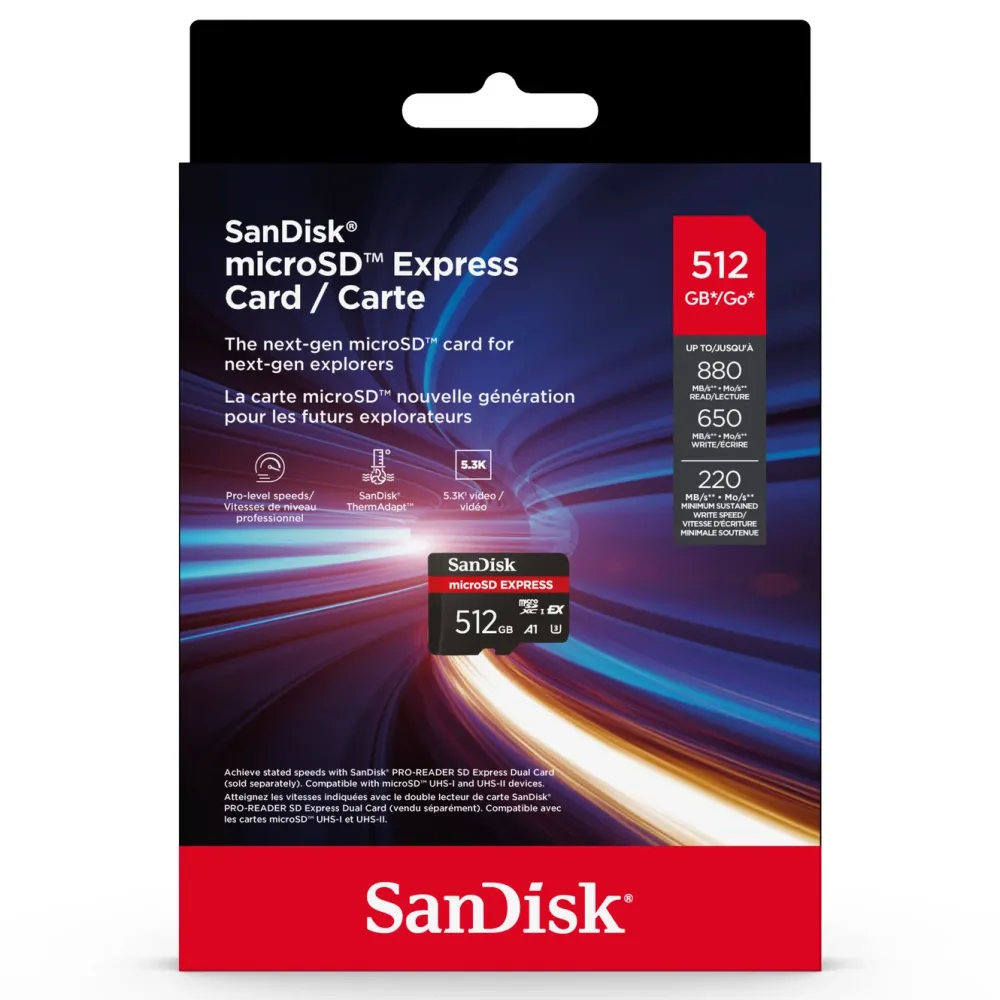 Sandisk Kameraovervåking|Foto Og Video|microSD Express 512 GB