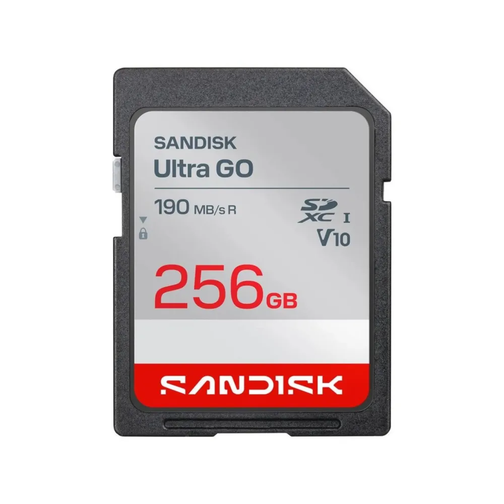 Sandisk Kameraovervåking|Foto Og Video|SD Ultra GO SDXC-minnekort 190 MB/s 256 GB