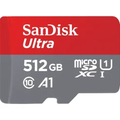 Sandisk Kameraovervåking|Foto Og Video|Ultra Micro-SD-kort 512 GB SDXC