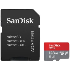 Sandisk Kameraovervåking|Foto Og Video|Ultra Micro-SD-kort 128 GB SDXC