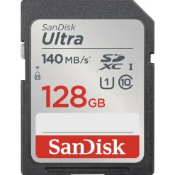 Sandisk Kameraovervåking|Foto Og Video|Ultra SD-kort 128 GB SDXC