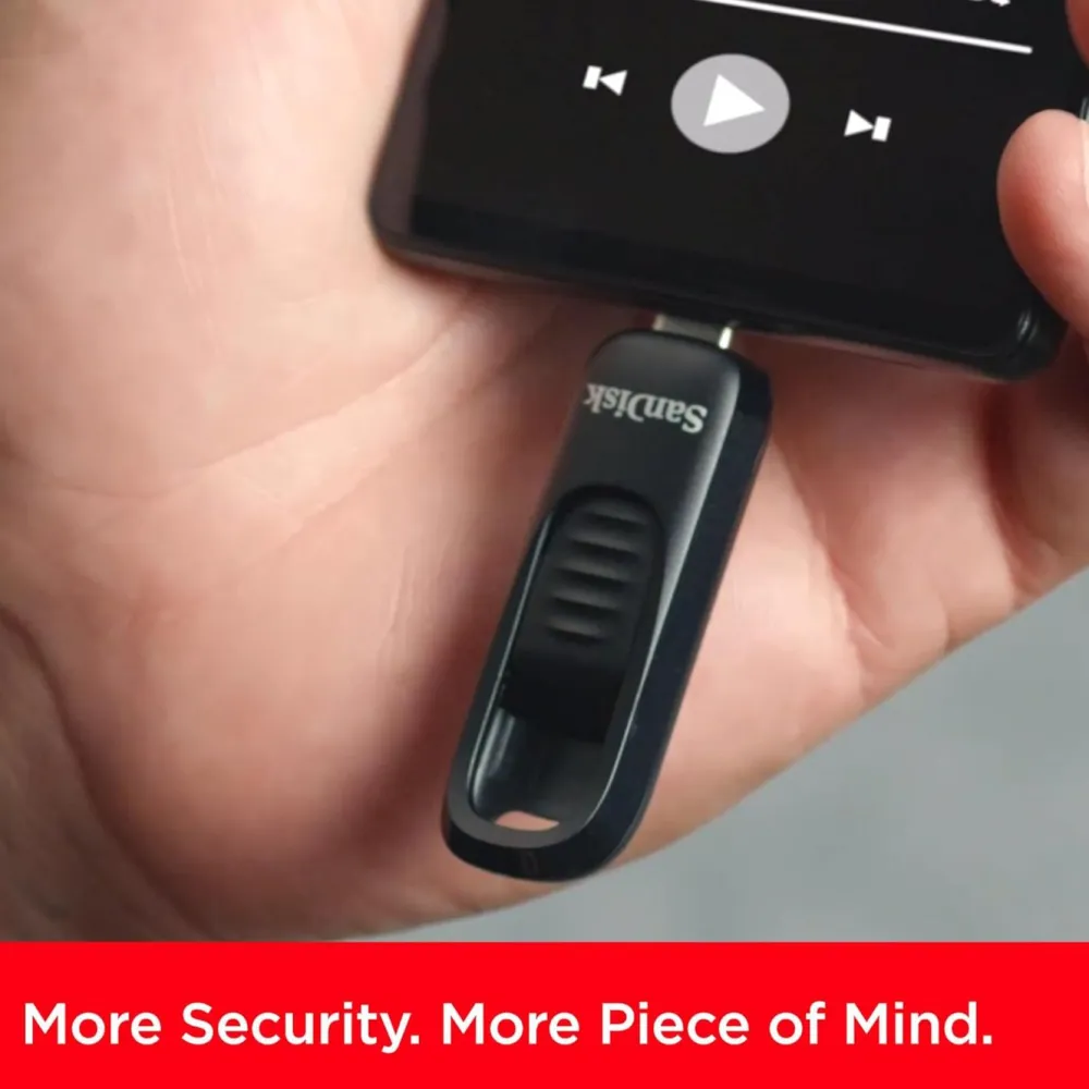 Sandisk Lagring|Ultra Slider USB-minne med USB-C 128 GB