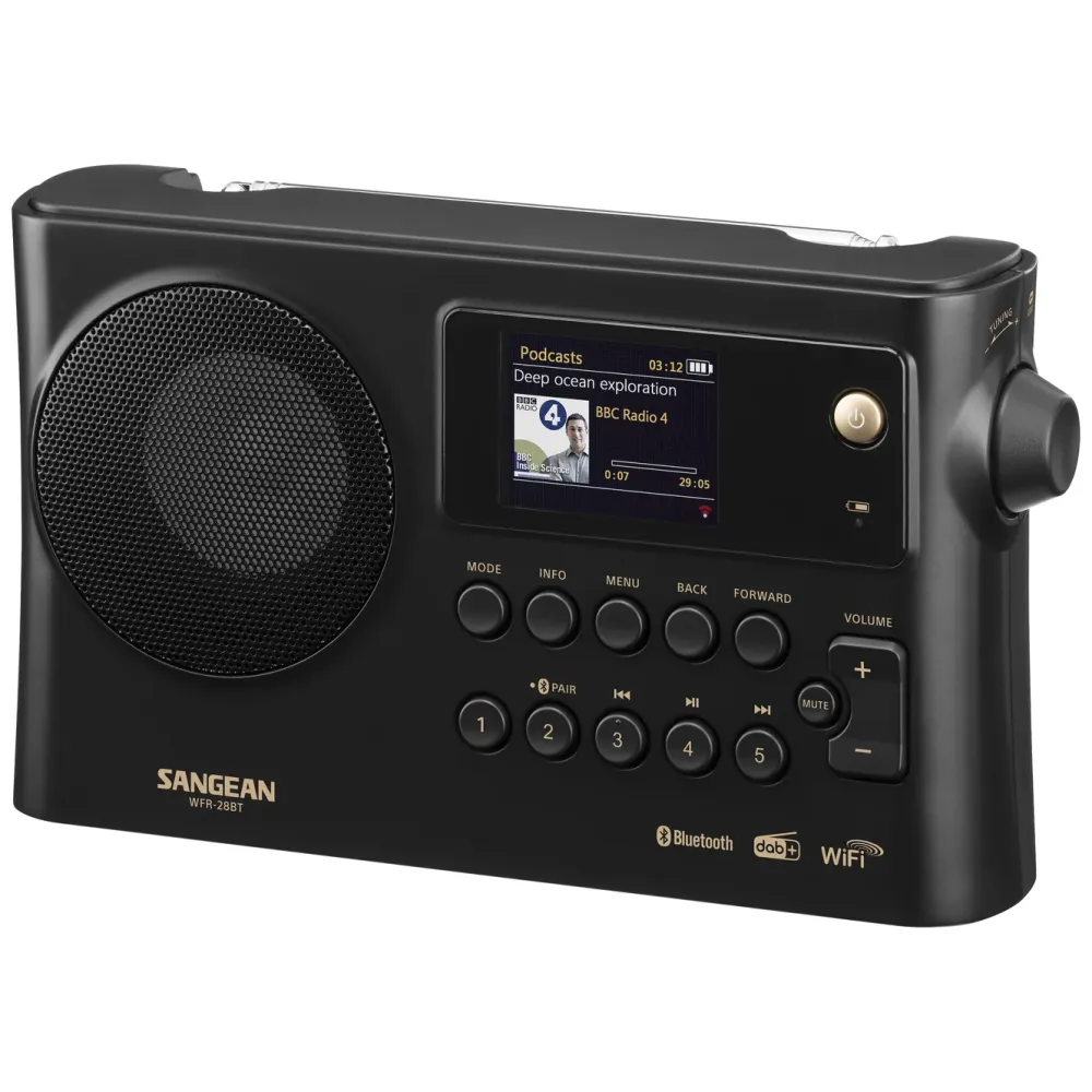 Sangean Musikkspiller Og Radio|WFR-28 BT Internettradio med DAB+/FM