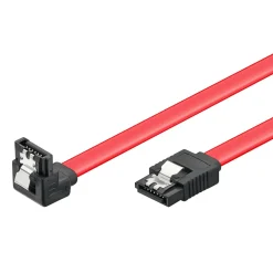 Kjell Kabler Til Datamaskin|Datamaskinkomponenter|SATA 6 Gb/s-kabel med lås, vinklet/rett 0,5 m