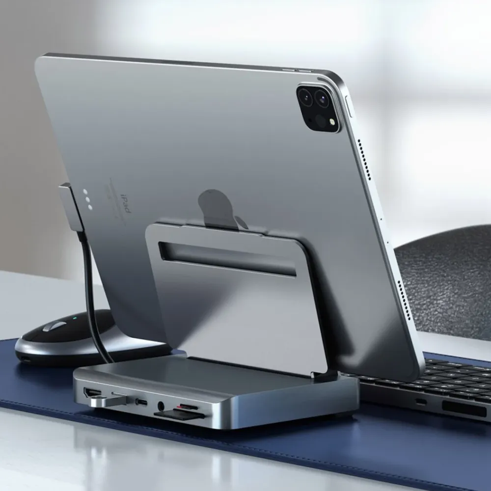 Satechi Ipad Og Tilbehør|Aluminum Stand Hub for iPad Pro (2018 og nyere)