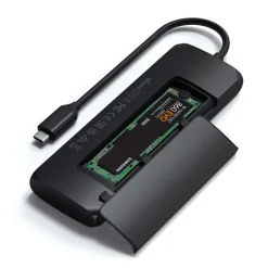 Satechi Mac-Tilbehør|Kabler Og Adaptere|USB-C-multiadapter med SSD-plass Svart
