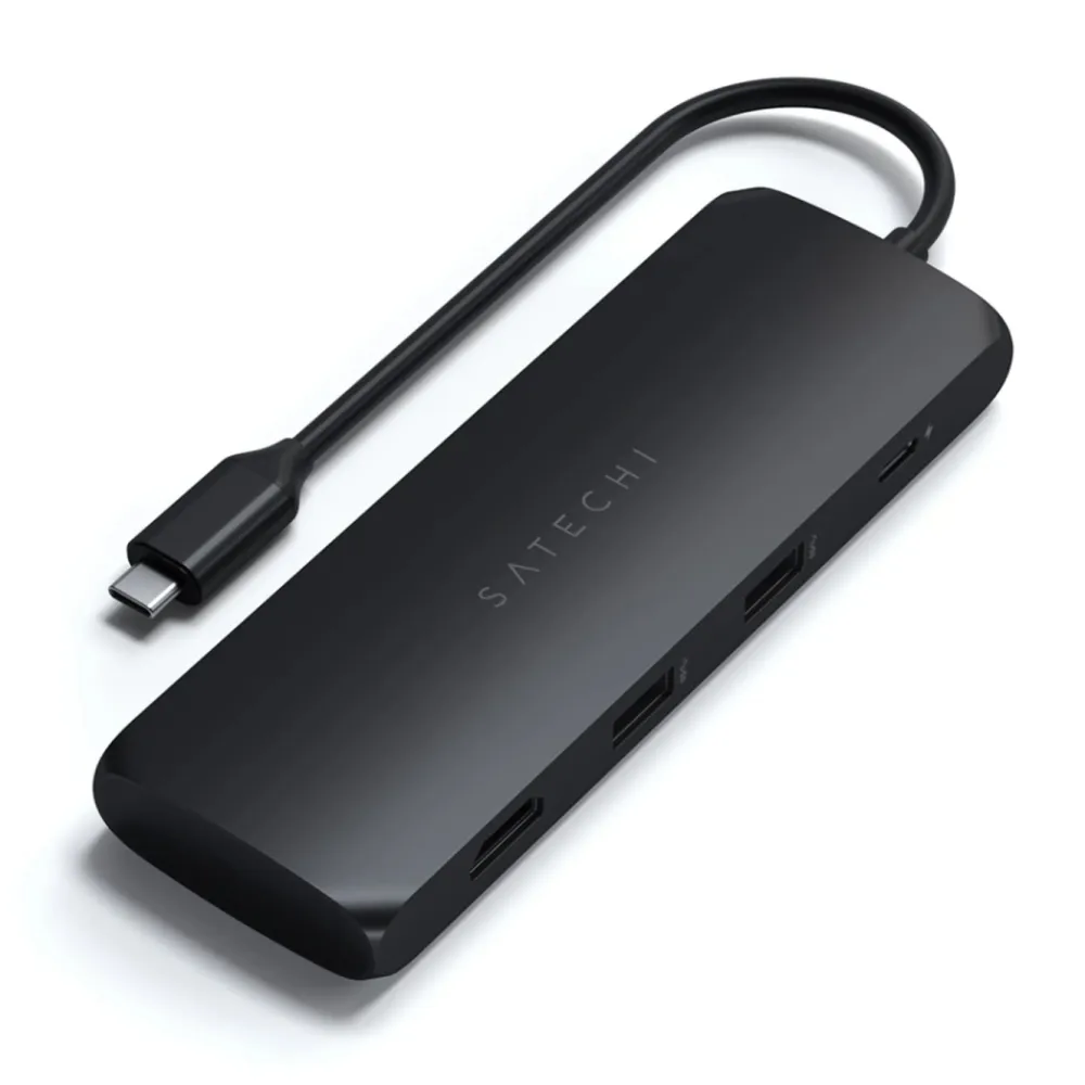 Satechi Mac-Tilbehør|Kabler Og Adaptere|USB-C-multiadapter med SSD-plass Svart
