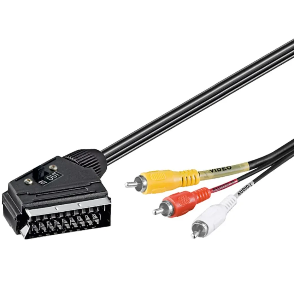 Kjell Lyd- & Videokabler|Kabler Til Tv|Scart til RCA-adapterkabel 2 m
