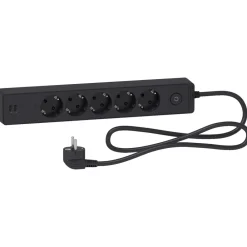 Schneider Electric Strømledninger|Sterkstrøm|Grenuttak med bryter og USB-uttak 5-veis