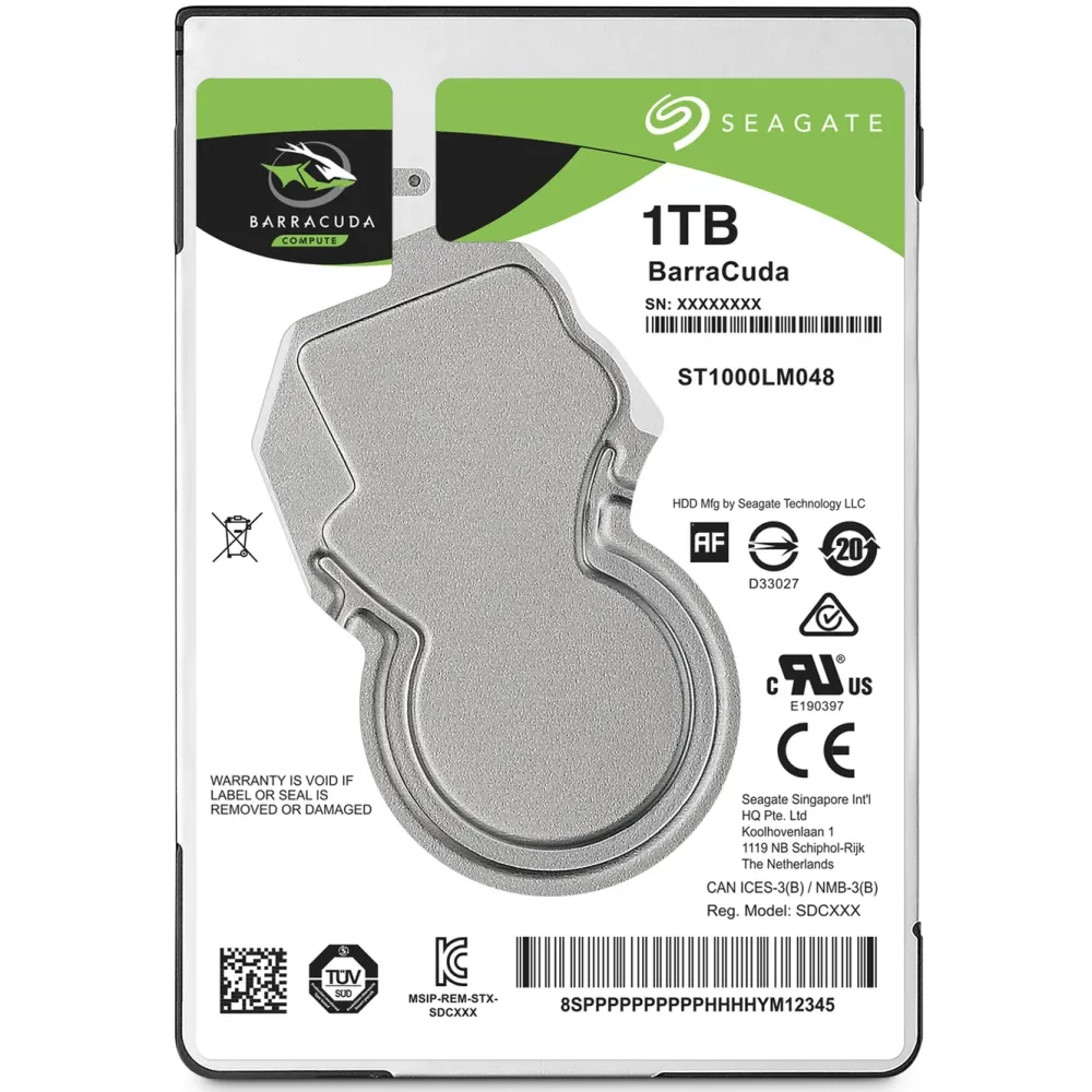 Seagate Datamaskinkomponenter|Lagring|Barracuda Laptop Intern harddisk 2,5" 1 TB