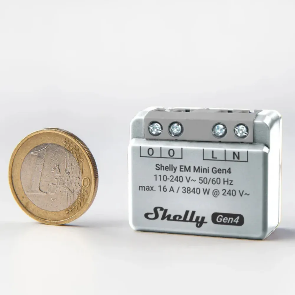 Shelly Sterkstrøm|Smarte Sensorer|EM Mini Gen4 smart energimåler