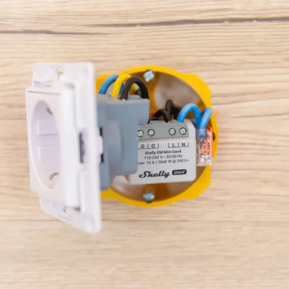 Shelly Sterkstrøm|Smarte Sensorer|EM Mini Gen4 smart energimåler