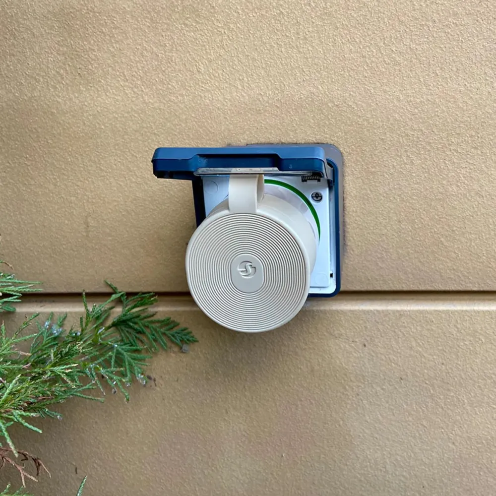 Shelly Fjernstrømbryter|Outdoor Plug S Gen3 smart utendørskontakt Mocha