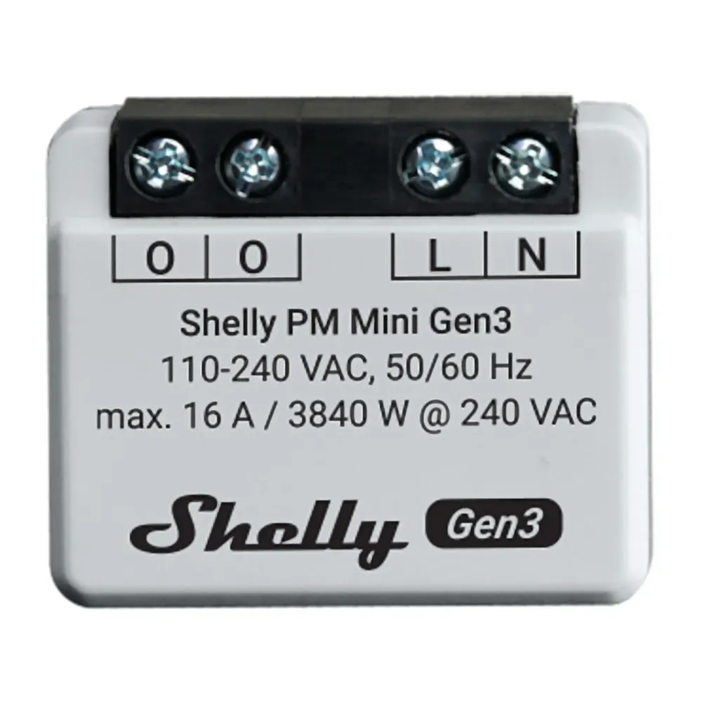 Shelly Fjernstrømbryter|PM Mini (GEN 3)
