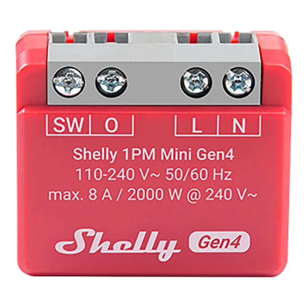 Shelly Fjernstrømbryter|1PM Mini Gen4 smart strømbrytermodul
