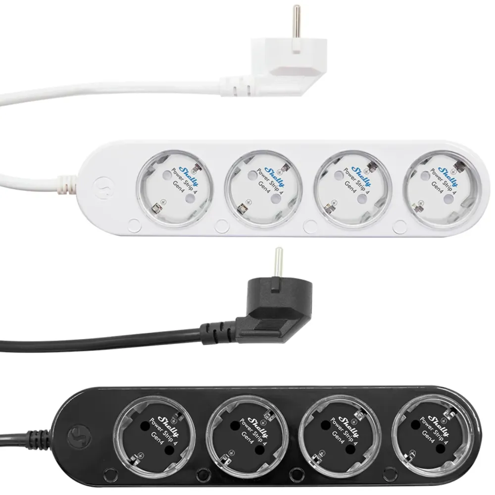 Shelly Strømledninger|Sterkstrøm|Power Strip 4 Gen4