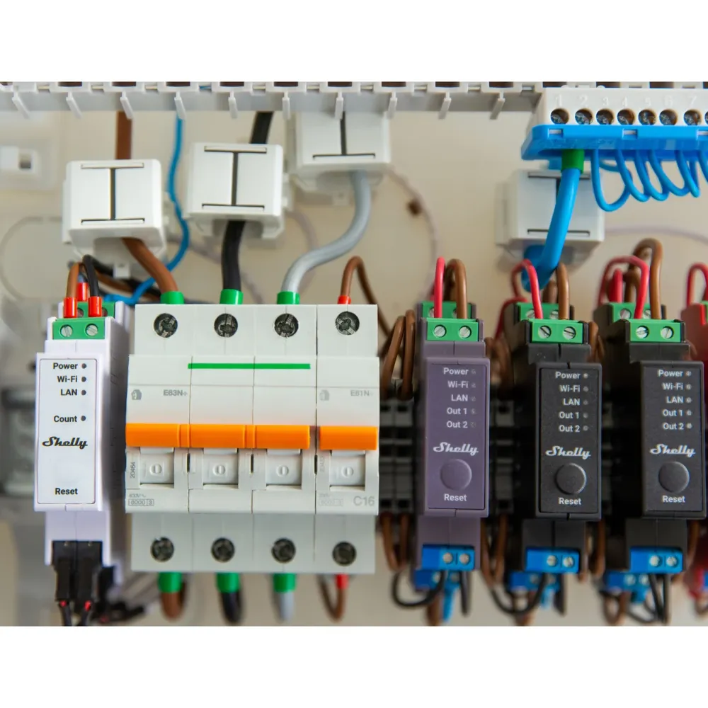 Shelly Smarte Sensorer|Pro 3EM Energimåler 120 A