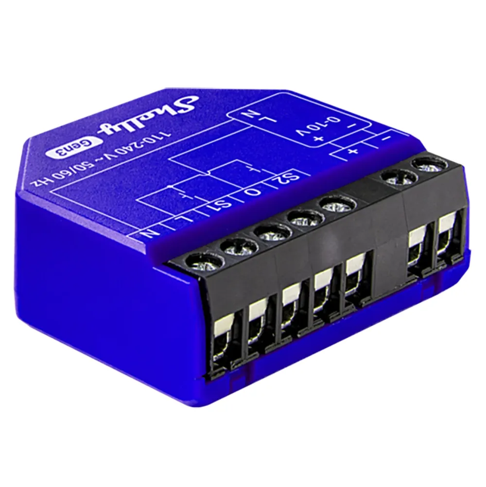 Shelly Fjernstrømbryter|0/1–10 V PM Gen3 Smart dimmermodul