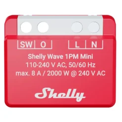 Shelly Fjernstrømbryter|Wave 1PM Mini LR Z-Wave-strømbryter EU