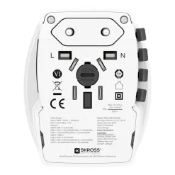 Skross Reiseeffekter|Overfallsalarm|AC65PD ujordet reiseadapter med USB PD 65W