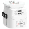 Skross Reiseeffekter|Overfallsalarm|Jordet reiseadapter - universal med USB-uttak
