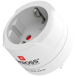 Skross Reiseeffekter|Overfallsalarm|Jordet reiseadapter USA