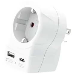 Skross Reiseeffekter|Overfallsalarm|Reiseadapter Europa til USA USB AC PD 20W