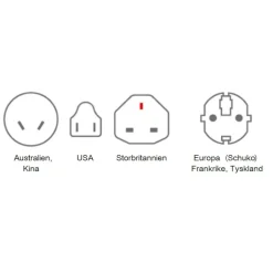 Skross Reiseeffekter|Overfallsalarm|Ujordet universalreiseadapter med USB