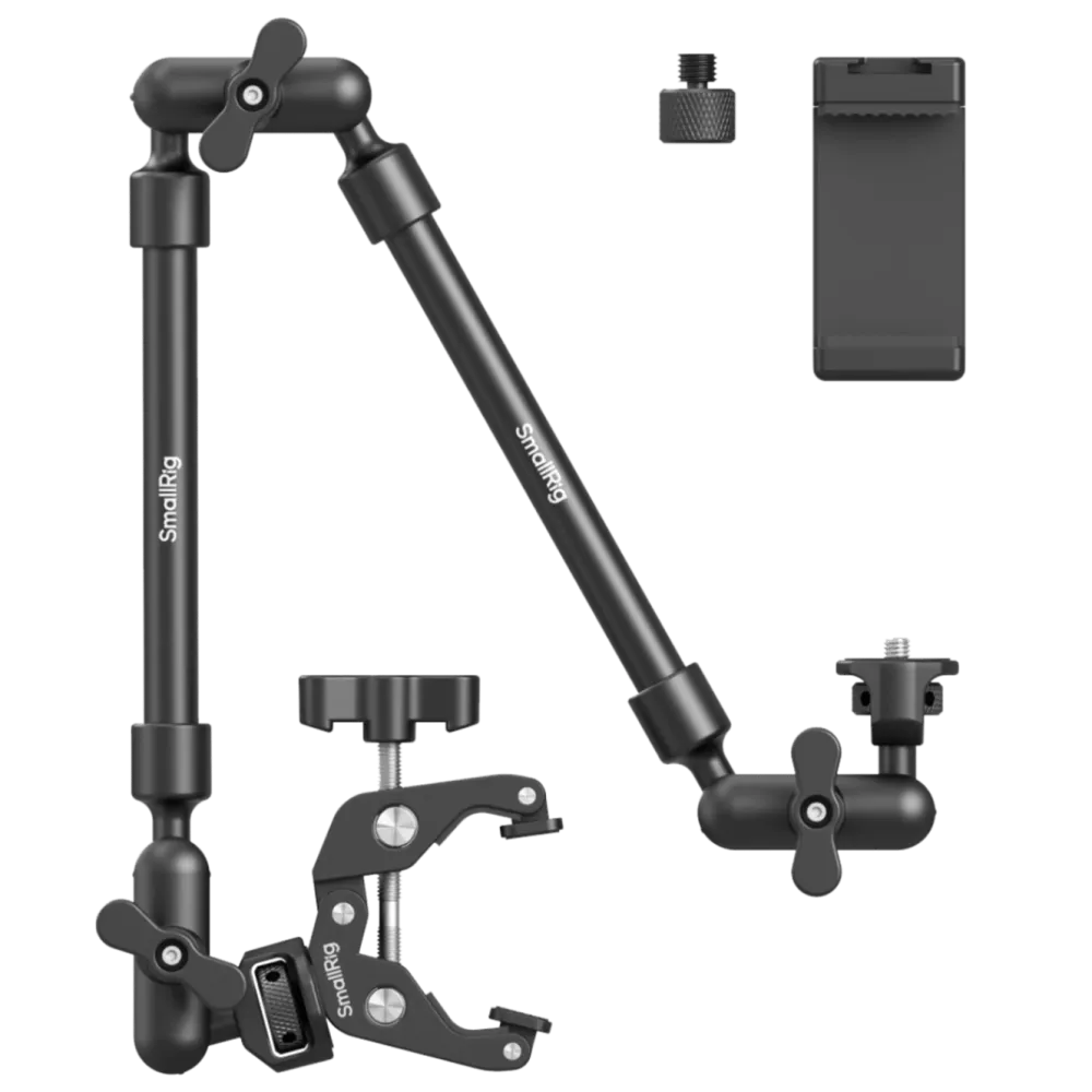 SmallRig Foto Og Video|Mobiltelefonholder|Magic Arm-kit med krabbklemme og mobilholder 56 cm