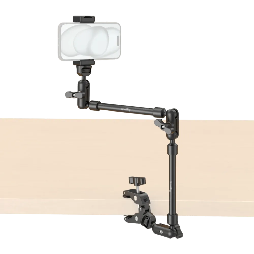SmallRig Foto Og Video|Mobiltelefonholder|Magic Arm-kit med krabbklemme og mobilholder 56 cm