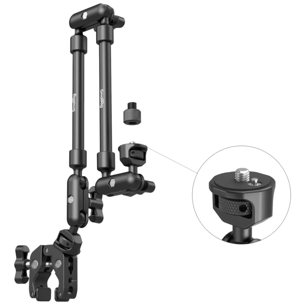 SmallRig Foto Og Video|Mobiltelefonholder|Magic Arm-kit med krabbklemme og mobilholder 56 cm