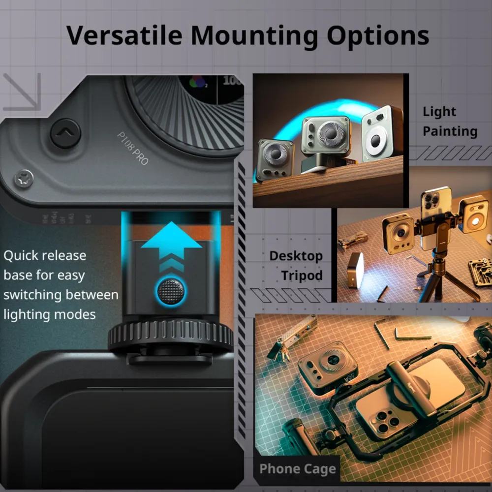 SmallRig Foto Og Video|Vibe P108 Pro mini-LED-videolampe