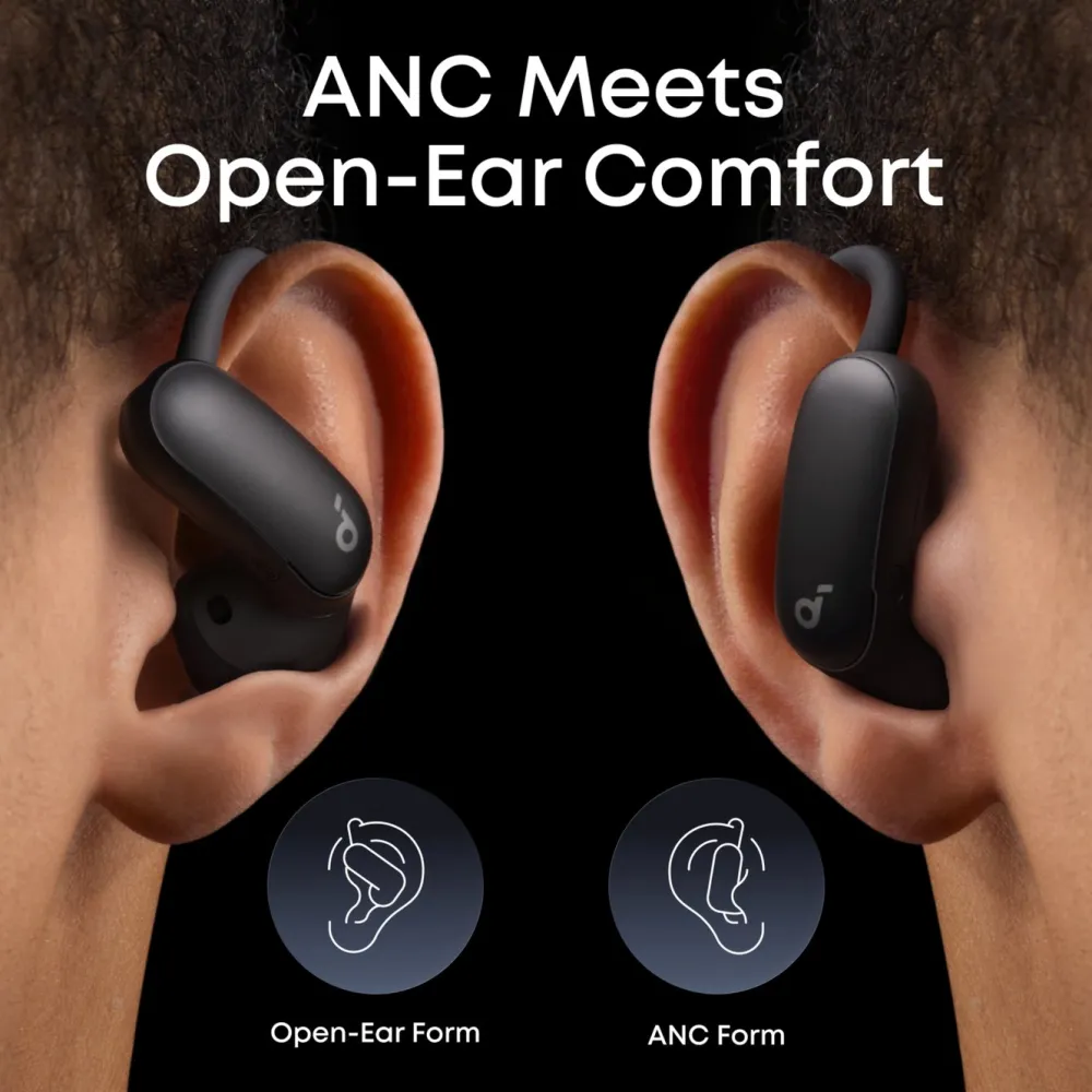 Soundcore Dataheadset|Hodetelefoner Og Hodesett|AeroFit 2 Pro open ear-hodetelefoner med støyreduksjon