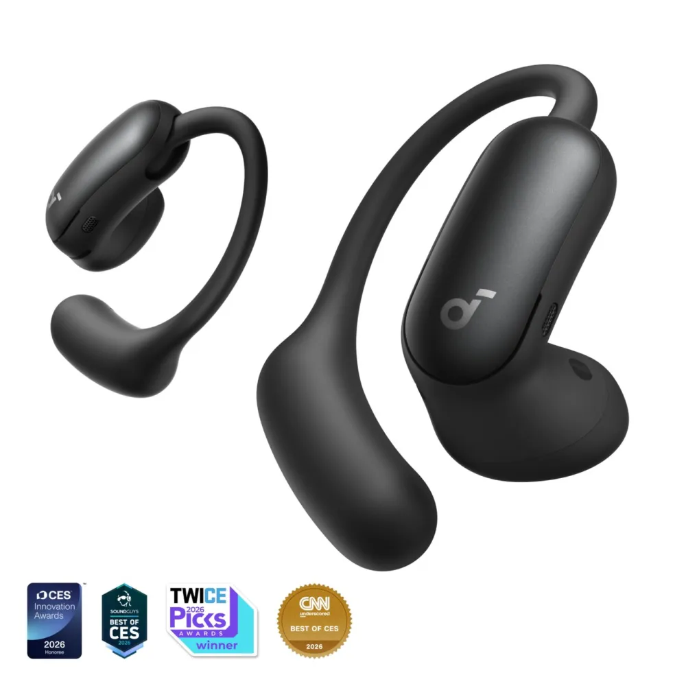 Soundcore Dataheadset|Hodetelefoner Og Hodesett|AeroFit 2 Pro open ear-hodetelefoner med støyreduksjon