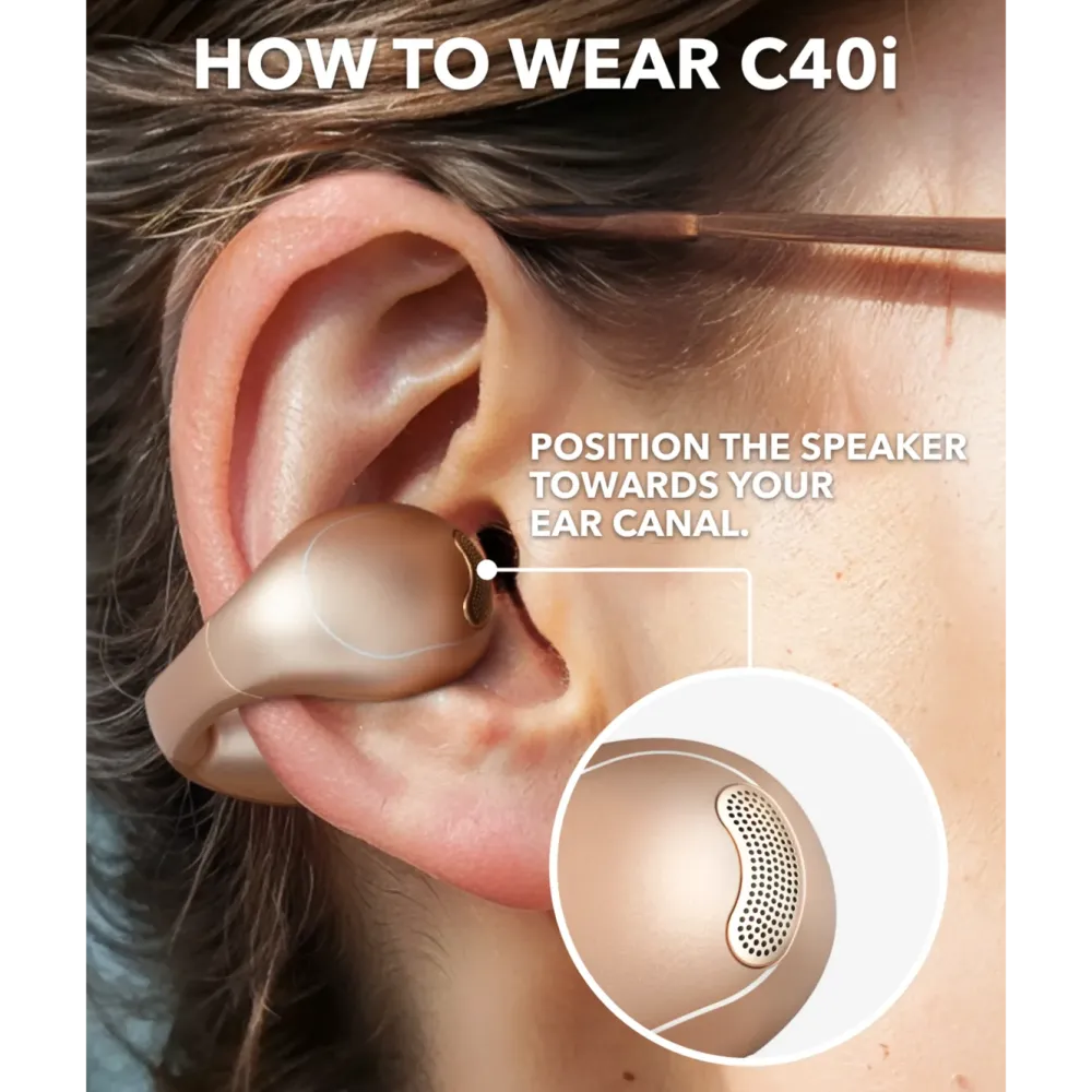 Soundcore Hodetelefoner Og Hodesett|C40i Desert-Bronze clip-on hodetelefoner