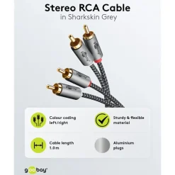 Kjell Lyd- & Videokabler|Stereo RCA-kabel 2 m