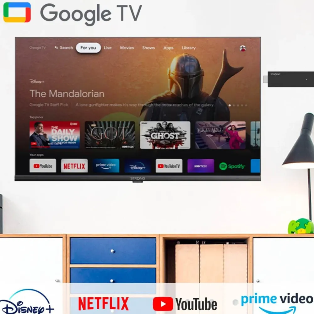 STRONG Tv Og Tilbehør|Google TV Stick 4K HDMI