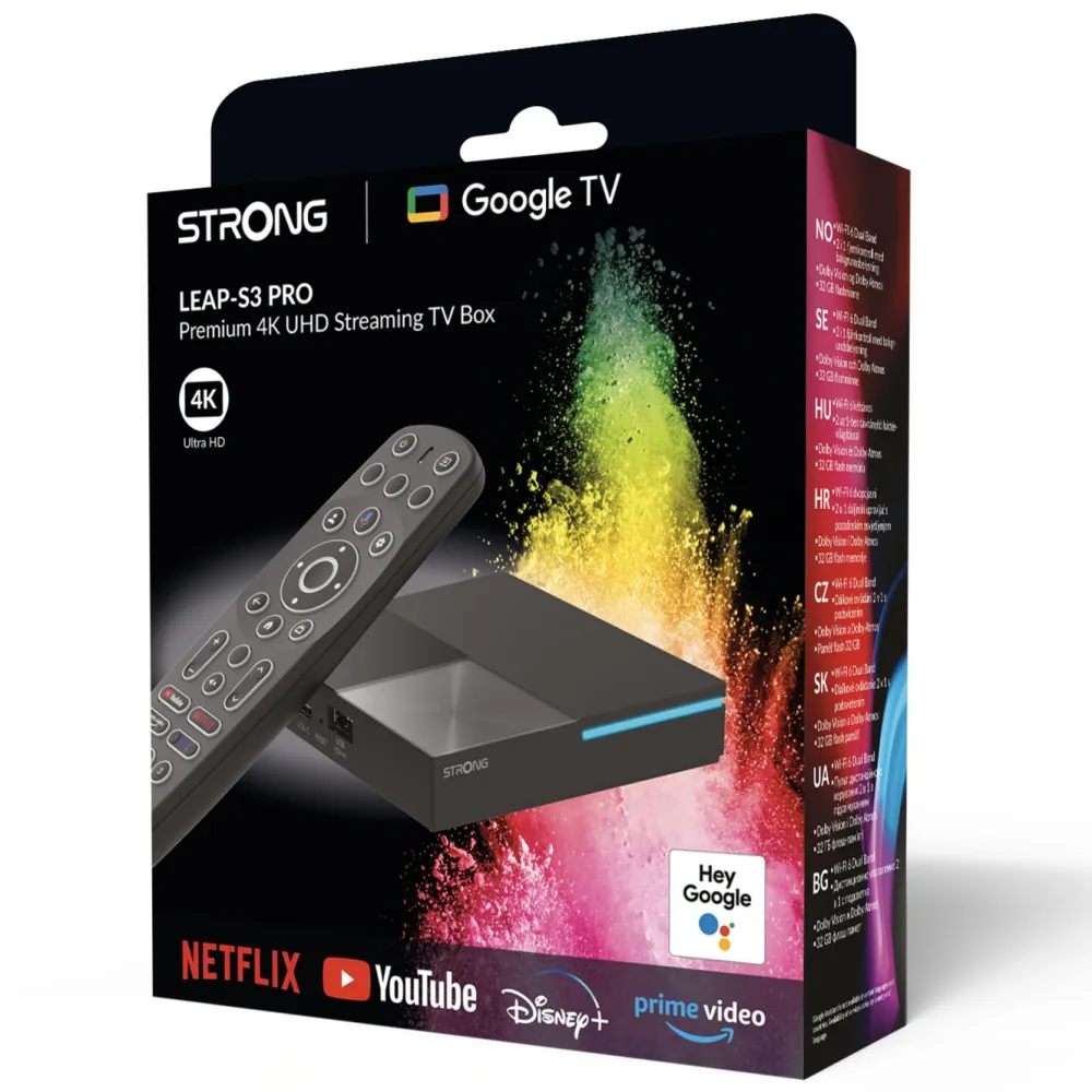 STRONG Tv Og Tilbehør|LEAP-S3 PRO Google TV-boks