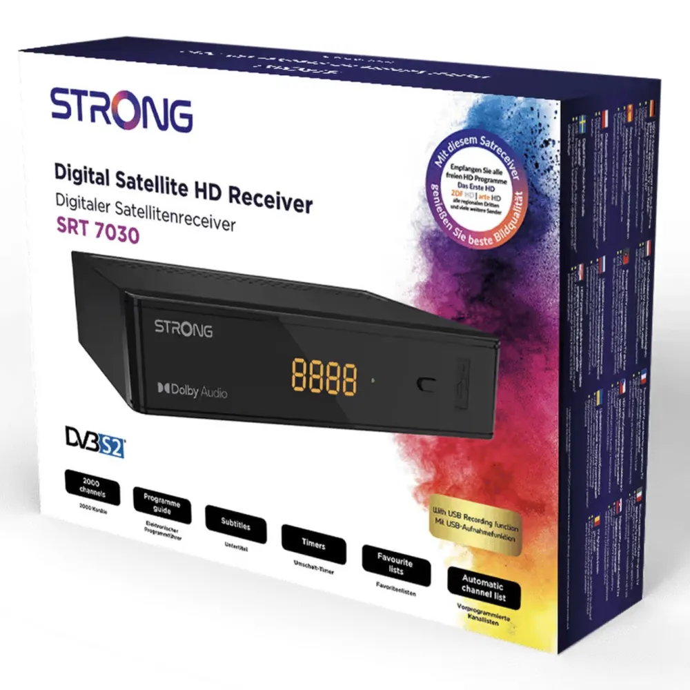 STRONG Tv Og Tilbehør|SRT7030 HD Satelittmottaker
