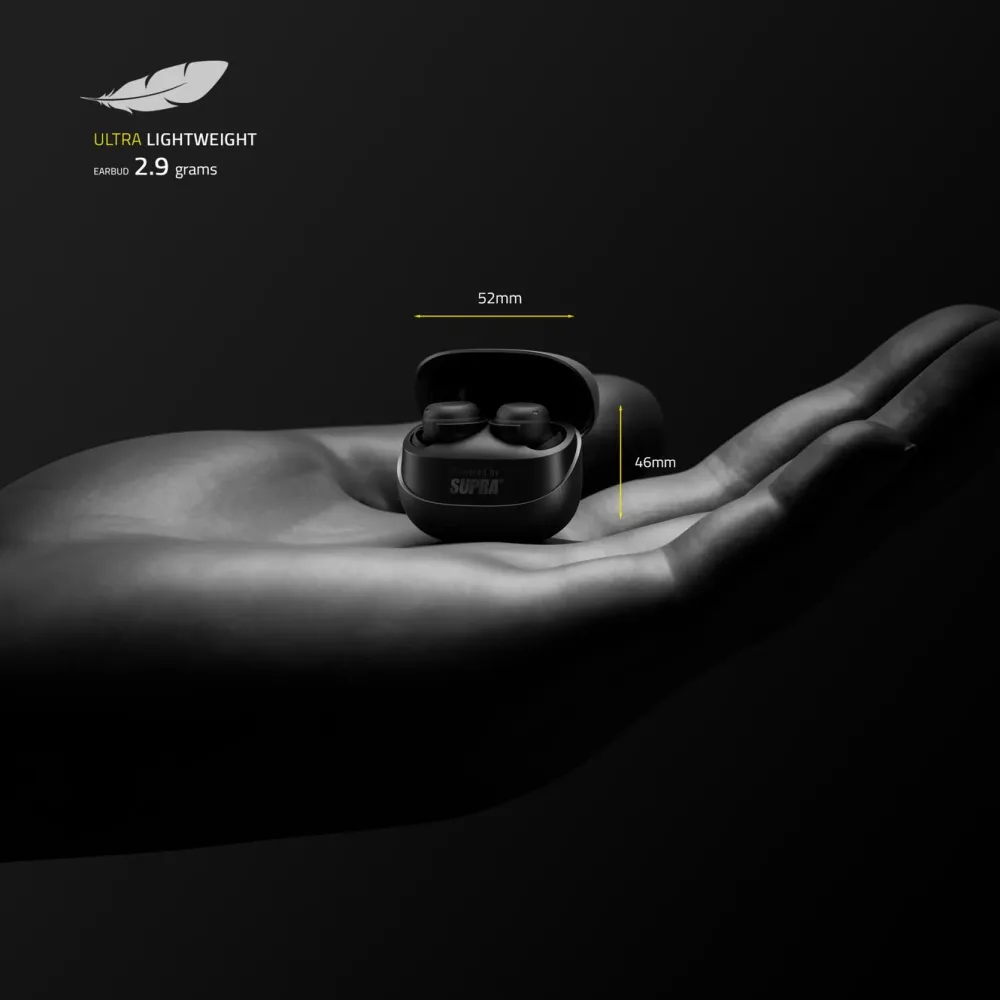 Supra Hodetelefoner Og Hodesett|ZERO-TX2 Mini trådløse in-ear-hodetelefoner Svart