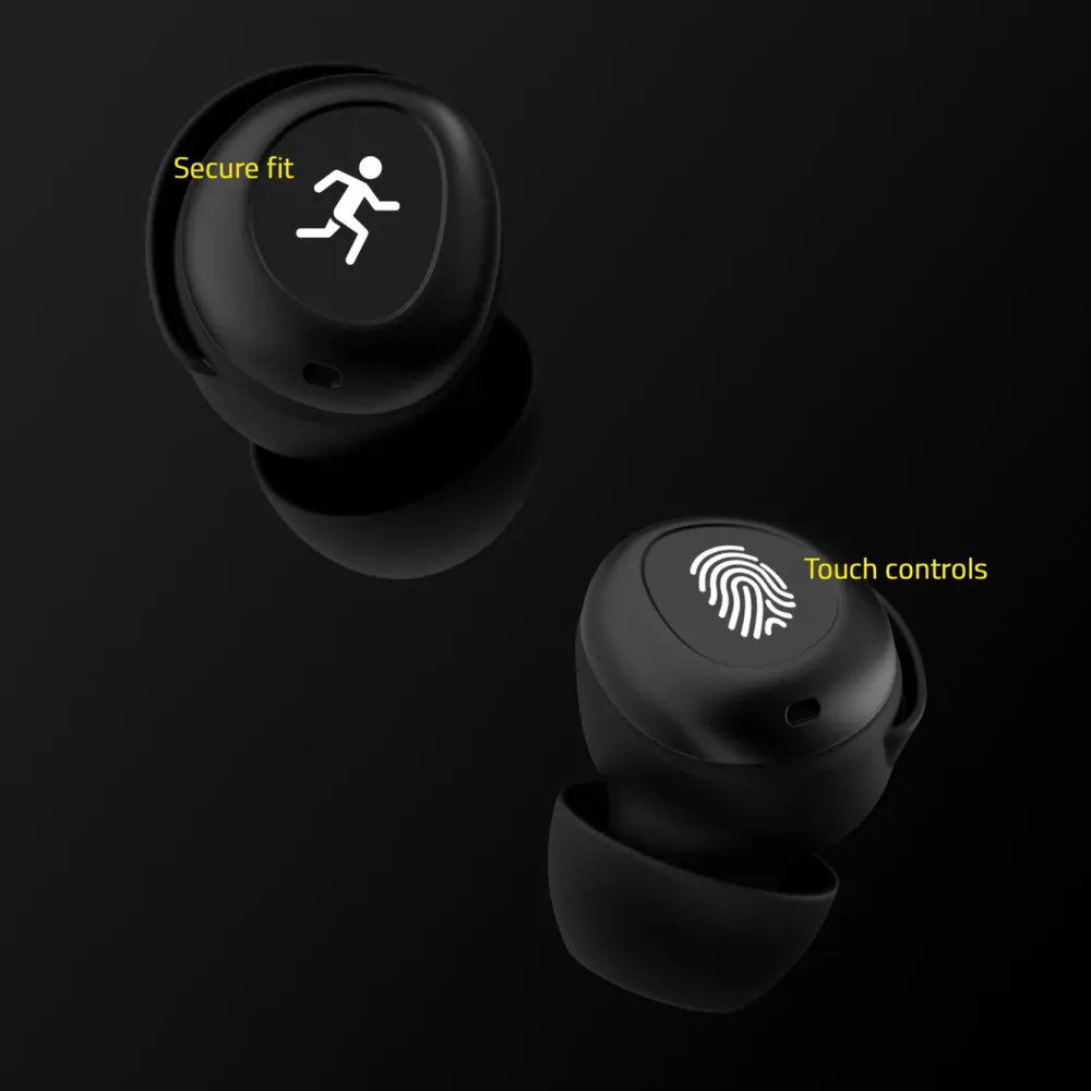 Supra Hodetelefoner Og Hodesett|ZERO-TX2 Mini trådløse in-ear-hodetelefoner Svart