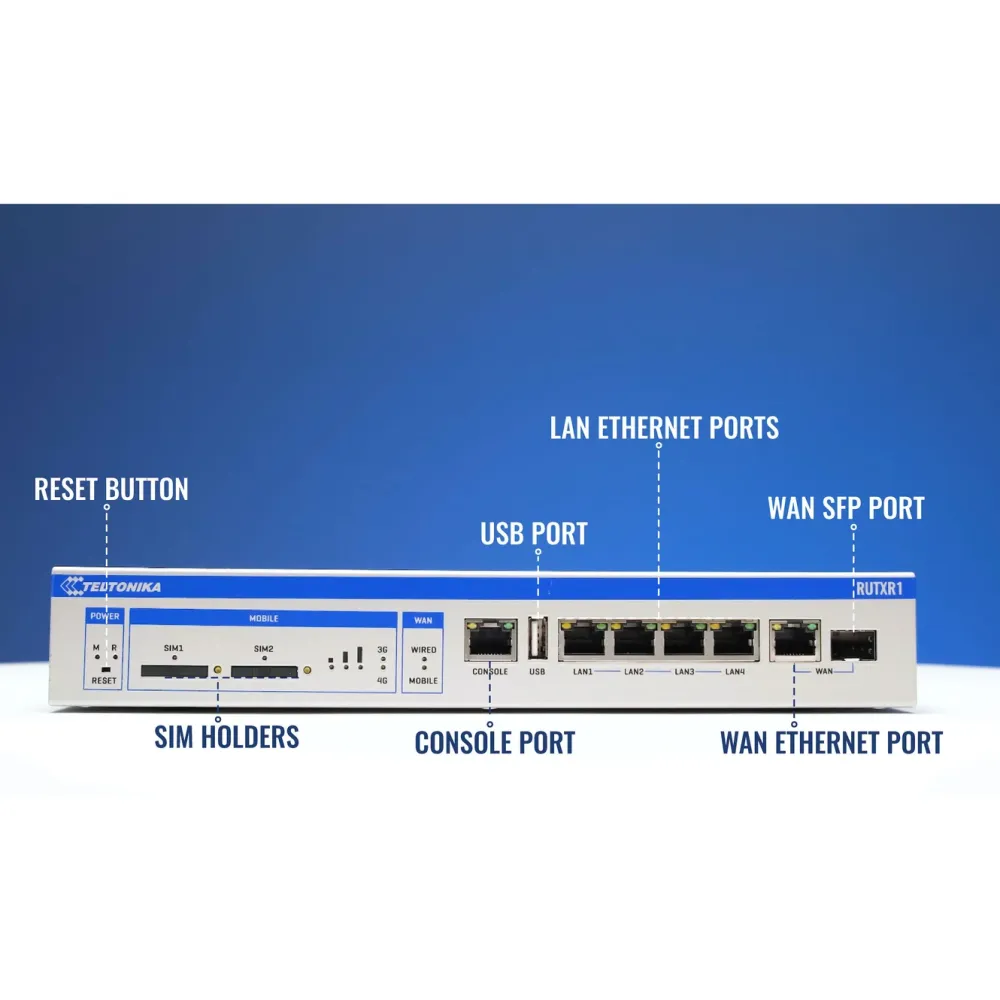 Teltonika Mobilt Bredbånd Og Rutere|RUTXR1 Rackmontert 4G-ruter