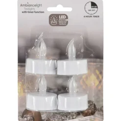 Kjell Julelys|Stemningsbelysning|Telys LED 4-pk.