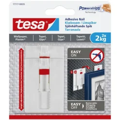 Tesa Teip|Opphenging|Justerbar limspiker for tapet og gips 2 kg 2-pk.